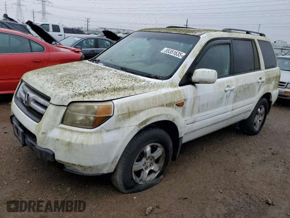 2008 Honda Pilot EX-L with VIN 5FNYF18558B020362, listed as a Copart auction lot 55351635 with 160,149 mi miles and Clean Title. Bid and sale history available at carsss.com. Image 1.