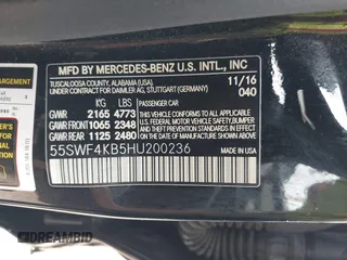 2017 Mercedes-Benz C 300 z VIN 55SWF4KB5HU200236, wystawiony jako IAAI lot #42551004 z przebiegiem 75 802 mil mil oraz . Historia ofert i sprzedaży dostępna na DreamBid. Obrazek 9.