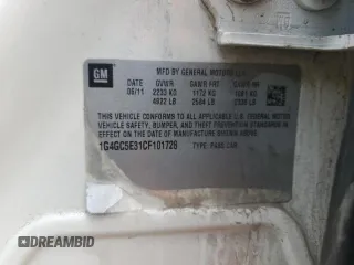 2012 Buick LaCrosse Leather with VIN 1G4GC5E31CF101728, listed as a Copart auction lot 54929695 with 197,313 mi miles and Salvage title. Bid and sale history available at DreamBid. Image 13.