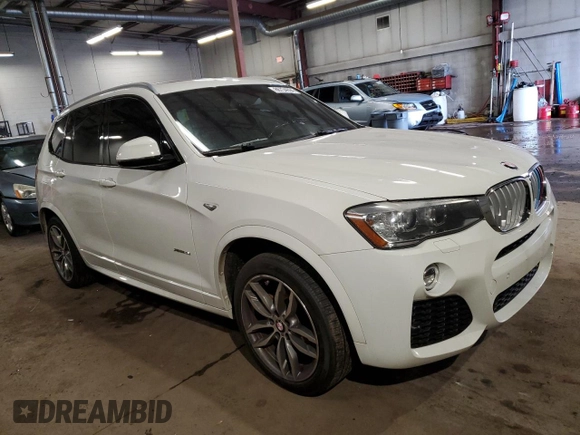 2017 BMW X3 xDrive28i with VIN 5UXWX9C38H0W66825, listed as a Copart auction lot 86734694 with 99,251 mi miles and Salvage Title. Bid and sale history available at DreamBid. Image 4.