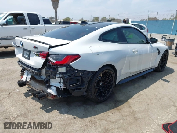 2022 BMW M4 Competition z VIN WBS33AZ04NCJ20752, wystawiony jako IAAI lot #42153801 z przebiegiem 9 523 mil mil oraz . Historia ofert i sprzedaży dostępna na DreamBid. Obrazek 4.