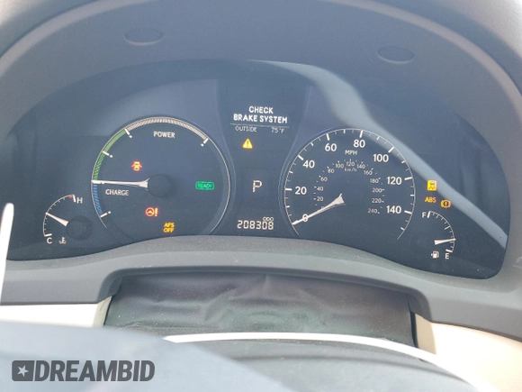2011 Lexus RX 450h with VIN JTJZB1BA1B2005970, listed as a Copart auction lot 56179425 with 208,308 mi miles and Salvage title. Bid and sale history available at DreamBid. Image 9.
