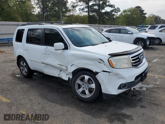 2013 Honda Pilot EX-L with VIN 5FNYF3H59DB036098, listed as a Copart auction lot 50824335 with 191,004 mi miles and Salvage Title. Bid and sale history available at DreamBid. Image 4.