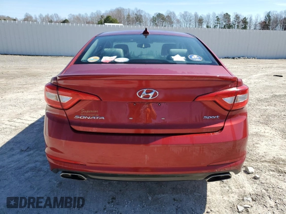 2016 Hyundai Sonata Sport with VIN 5NPE34AF4GH285354, listed as a Copart auction lot 49621125 with 135,174 mi miles and Clean Title. Bid and sale history available at DreamBid. Image 6.