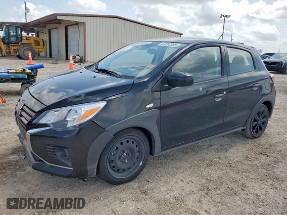 2024 Mitsubishi Mirage Black Edition with VIN ML32AWHJ8RH005115, listed as a Copart auction lot 61952585 with 30,764 mi miles and Clean title. Bid and sale history available at DreamBid. Image 1.