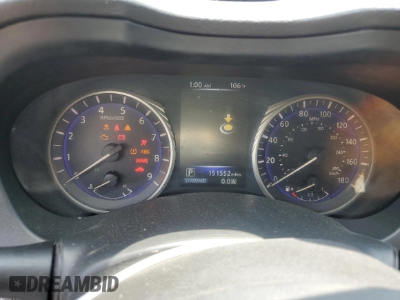 2014 Infiniti Q50 with VIN JN1BV7AP0EM690933, listed as a Copart auction lot 61128185 with 151,552 mi miles and Salvage title. Bid and sale history available at DreamBid. Image 9.