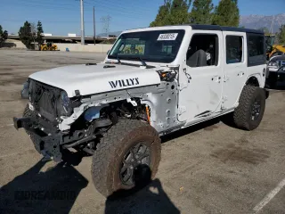 2024 Jeep Wrangler Willys z VIN 1C4RJXN60RW278675, wystawiony jako Copart lot #46338215 z przebiegiem 8 795 mil mil oraz Szkoda całkowita • Salvage title. Historia ofert i sprzedaży dostępna na DreamBid. Obrazek 1.