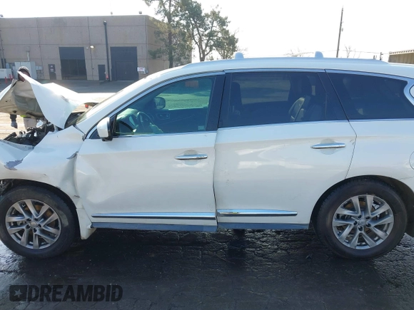 2013 Infiniti JX35 with VIN 5N1AL0MM5DC334193, listed as a IAAI auction lot 41459014 with Not Provided miles and . Bid and sale history available at DreamBid. Image 15.