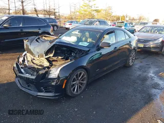 2017 Cadillac ATS-V with VIN 1G6AN5RY5H0118796, listed as a IAAI auction lot 41148690 with 101,736 mi miles. Bid and sale history available at carsss.com. Image 2.