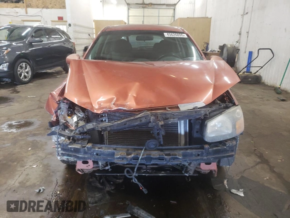 2009 Kia Spectra with VIN KNAFE241995025583, listed as a Copart auction lot 45626095 with 297,361 mi miles and Salvage Title. Bid and sale history available at carsss.com. Image 5.