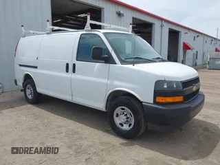 2020 Chevrolet Express Cargo with VIN 1GCWGAFG8L1228827, listed as a IAAI auction lot 42421745 with 141,290 mi miles and . Bid and sale history available at DreamBid. Image 1.