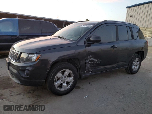 2016 Jeep Compass Sport with VIN 1C4NJCBB3GD574632, listed as a Copart auction lot 88016225 with 93,138 mi miles and Salvage title. Bid and sale history available at DreamBid. Image 1.