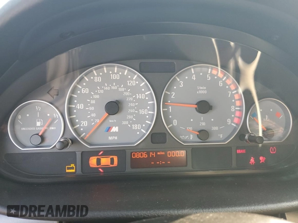 2002 BMW 3 Series M3 with VIN WBSBL93472JR12777, listed as a Copart auction lot 74556924 with 80,614 mi miles and Clean Title. Bid and sale history available at DreamBid. Image 9.
