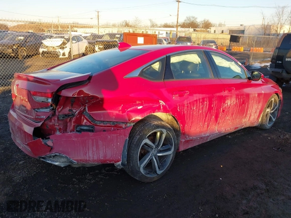 2019 Honda Accord Sport with VIN 1HGCV1F36KA153065, listed as a IAAI auction lot 41407216 with 71,459 mi miles and . Bid and sale history available at DreamBid. Image 4.