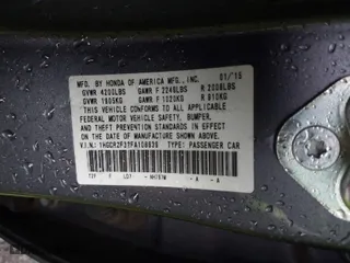 2015 Honda Accord Sedan LX with VIN 1HGCR2F32FA108639, listed as a IAAI auction lot 41572179 with 152,850 mi miles. Bid and sale history available at carsss.com. Image 9.