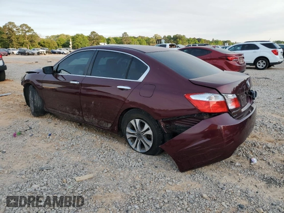 2014 Honda Accord LX with VIN 1HGCR2F31EA125026, listed as a Copart auction lot 52490515 with Not Provided miles and Salvage Title. Bid and sale history available at DreamBid. Image 2.