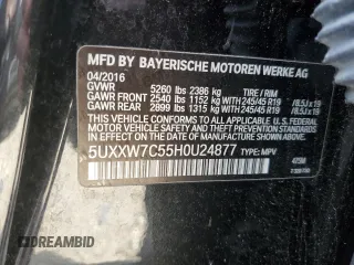 2017 BMW X4 M40i with VIN 5UXXW7C55H0U24877, listed as a Copart auction lot 71824502 with 0 mi miles. Bid and sale history available at carsss.com. Image 14.