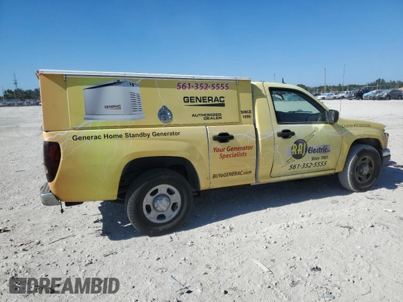 2010 Chevrolet Colorado Work Truck with VIN 1GBHSBDE5A8128756, listed as a Copart auction lot 82228004 with 106,613 mi miles and Salvage Title. Bid and sale history available at carsss.com. Image 3.