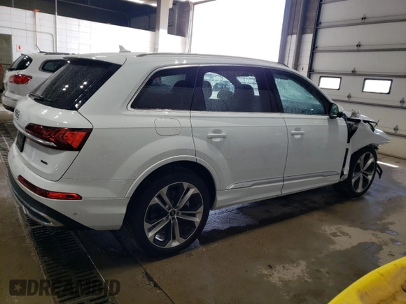 2023 Audi Q7 Premium Plus with VIN WA1LXBF71PD016522, listed as a Copart auction lot 55307155 with 24,025 mi miles and Salvage title. Bid and sale history available at DreamBid. Image 3.