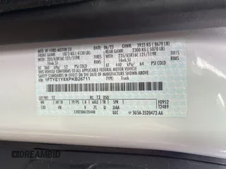 2023 Ford Transit Cargo with VIN 1FTYE1Y8XPKB26711, listed as a Copart auction lot 81739344 with 31,745 mi miles and Salvage Title. Bid and sale history available at DreamBid. Image 10.