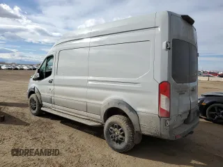 2023 Ford Transit Cargo with VIN 1FTBW2XG9PKB73049, listed as a Copart auction lot 50264605 with 103,021 mi miles and Salvage title. Bid and sale history available at DreamBid. Image 2.