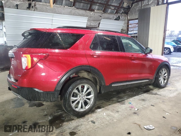 2023 Ford Explorer XLT with VIN 1FMSK8DH0PGB07760, listed as a Copart auction lot 51689185 with 16,742 mi miles and Salvage Title. Bid and sale history available at carsss.com. Image 3.