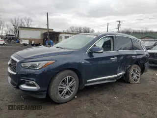 2019 Infiniti QX60 Luxe z VIN 5N1DL0MMXKC508706, wystawiony jako Copart lot #47631235 z przebiegiem 71 116 mil mil oraz Szkody całkowita. Historia ofert i sprzedaży dostępna na DreamBid. Obrazek 1.