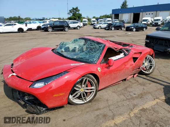 2018 Ferrari 488 z VIN ZFF79ALA0J0235841, wystawiony jako Copart lot #70033674 z przebiegiem Nie podano mil oraz Tytuł czysty. Historia ofert i sprzedaży dostępna na DreamBid. Obrazek 1.