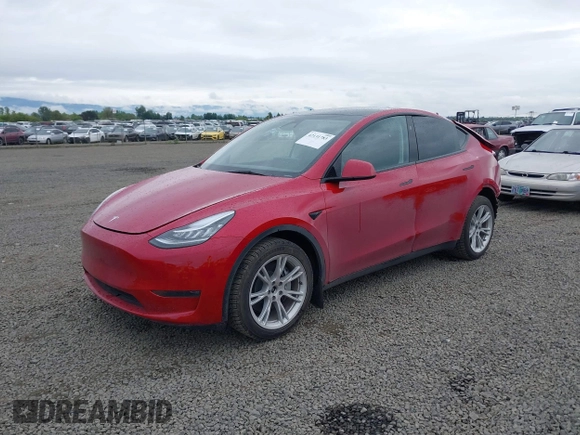 2023 Tesla Model Y Long Range with VIN 7SAYGDEE9PA145947, listed as a IAAI auction lot 42131783 with 4,956 mi miles and . Bid and sale history available at DreamBid. Image 23.