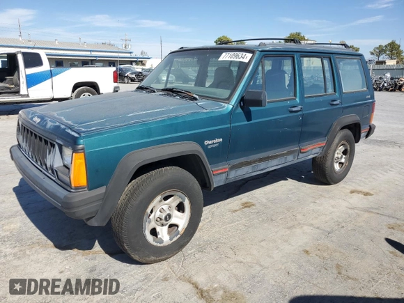 1996 Jeep Cherokee Sport with VIN 1J4FJ68S3TL257912, listed as a Copart auction lot 77109634 with 53,841 mi miles and Clean Title. Bid and sale history available at carsss.com. Image 1.