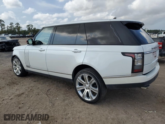 2016 Land Rover Range Rover with VIN SALGW3EF7GA296739, listed as a Copart auction lot 77678794 with 58,193 mi miles and Salvage title. Bid and sale history available at DreamBid. Image 2.