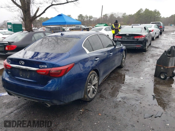 2018 Infiniti Q50 3.0t LUXE with VIN JN1EV7AR9JM430622, listed as a IAAI auction lot 41950920 with 88,588 mi miles. Bid and sale history available at carsss.com. Image 4.