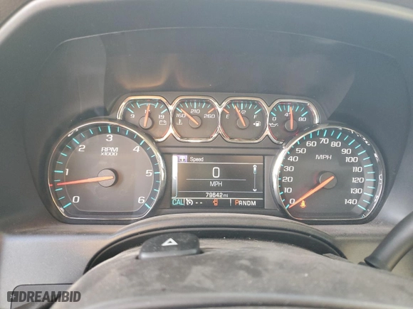 2016 Chevrolet Silverado 1500 LT with VIN 3GCPCREC4GG289399, listed as a Copart auction lot 43564845 with 79,642 mi miles and Salvage Title. Bid and sale history available at carsss.com. Image 9.