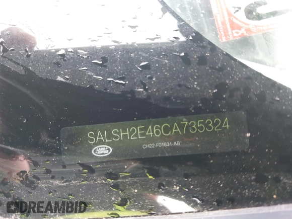 2012 Land Rover Range Rover Sport SC with VIN SALSH2E46CA735324, listed as a IAAI auction lot 42249787 with 122,331 mi miles and . Bid and sale history available at DreamBid. Image 9.
