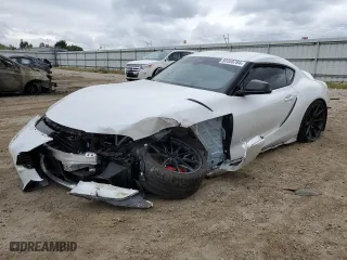 2023 Toyota GR Supra 3.0 with VIN WZ1DB0G06PW057166, listed as a Copart auction lot 52355784 with 0 mi miles and Salvage Title. Bid and sale history available at carsss.com. Image 1.