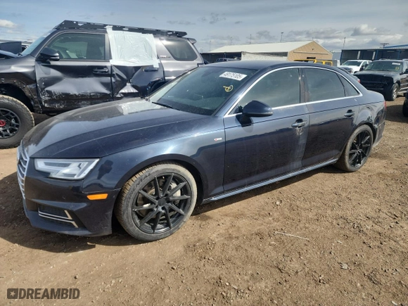 2017 Audi A4 Premium Plus with VIN WAUENAF40HN022325, listed as a Copart auction lot 49175105 with 83,471 mi miles and Salvage Title. Bid and sale history available at carsss.com. Image 1.