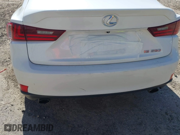 2015 Lexus IS 250 with VIN JTHBF1D20F5048505, listed as a IAAI auction lot 42052694 with 84,280 mi miles and . Bid and sale history available at carsss.com. Image 6.