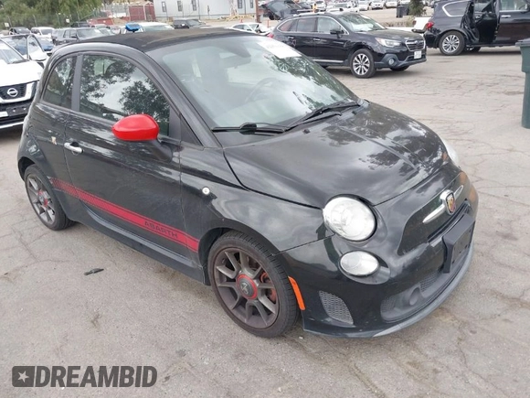 2013 FIAT 500 Abarth with VIN 3C3CFFJH5DT693468, listed as a IAAI auction lot 42050188 with 135,100 mi miles. Bid and sale history available at carsss.com. Image 1.
