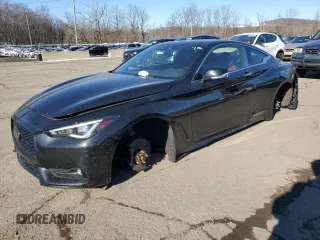 2022 Infiniti Q60 Red Sport 400 with VIN JN1FV7LL8NM680212, listed as a Copart auction lot 41955715 with Not provided miles and Salvage title. Bid and sale history available at DreamBid. Image 1.
