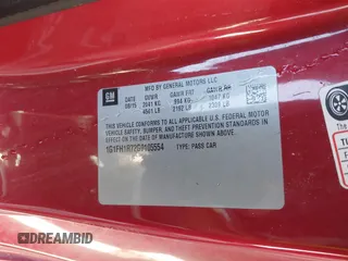 2016 Chevrolet Camaro 2SS with VIN 1G1FH1R72G0105554, listed as a IAAI auction lot 41667329 with 1 mi miles. Bid and sale history available at carsss.com. Image 9.