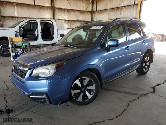 2018 Subaru Forester Premium with VIN JF2SJADCXJH504754, listed as a Copart auction lot 52184115 with 77,582 mi miles and Salvage Title. Bid and sale history available at carsss.com. Image 1.