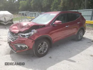 2018 Hyundai Santa Fe 2.4L with VIN 5XYZU3LB4JG508929, listed as a Copart auction lot 63962125 with 51,334 mi miles and Salvage title. Bid and sale history available at DreamBid. Image 1.