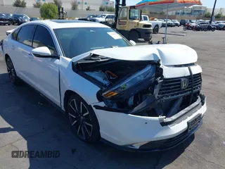 2024 Honda Accord Touring with VIN 1HGCY2F83RA004843, listed as a IAAI auction lot 41845607 with 28,122 mi miles and . Bid and sale history available at DreamBid. Image 1.