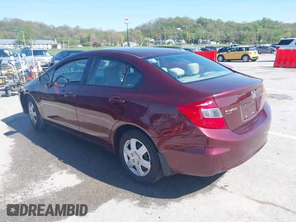 2012 Honda Civic LX z VIN 19XFB2F56CE084744, wystawiony jako IAAI lot #42077087 z przebiegiem 177 263 mil mil oraz . Historia ofert i sprzedaży dostępna na DreamBid. Obrazek 3.