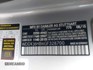 2016 Mercedes-Benz E 400 with VIN WDDKJ6HB6GF328700, listed as a IAAI auction lot 42157340 with 125,183 mi miles and . Bid and sale history available at DreamBid. Image 9.