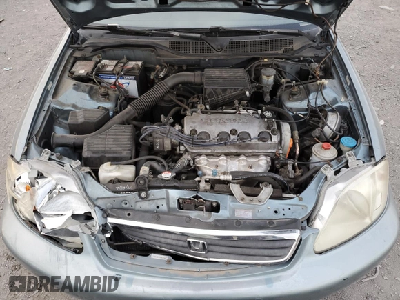 2000 Honda Civic LX with VIN 1HGEJ6672YL035550, listed as a Copart auction lot 50013625 with 158,221 mi miles and Salvage Title. Bid and sale history available at DreamBid. Image 11.
