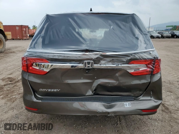 2018 Honda Odyssey EX with VIN 5FNRL6H5XJB069136, listed as a Copart auction lot 51873105 with 43,205 mi miles and Salvage title. Bid and sale history available at DreamBid. Image 6.