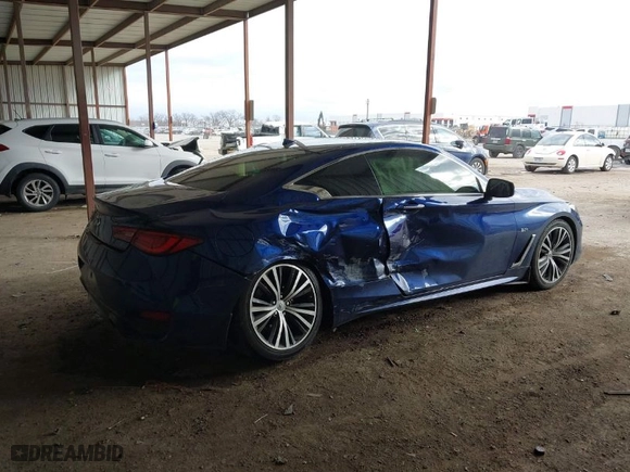 2018 Infiniti Q60 3.0t LUXE with VIN JN1EV7EK0JM340059, listed as a IAAI auction lot 41165109 with 50,751 mi miles. Bid and sale history available at carsss.com. Image 6.