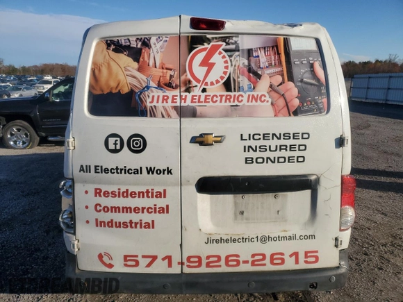 2017 Chevrolet City Express Cargo Van LS with VIN 3N63M0YN4HK694484, listed as a Copart auction lot 82126974 with Not Provided miles and Salvage Title. Bid and sale history available at carsss.com. Image 6.
