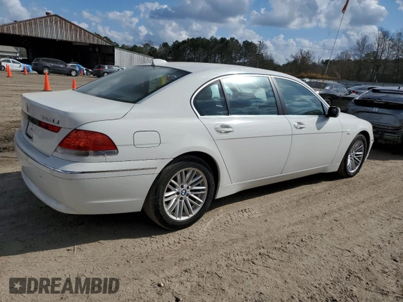 2004 BMW 7 Series 745Li z VIN WBAGN635C4DS52148, wystawiony jako Copart lot #44372875 z przebiegiem Nie podano mil oraz Czysty tytuł • Clean title. Historia ofert i sprzedaży dostępna na DreamBid. Obrazek 3.